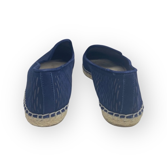 Vince Camuto ⌘ Disti Perforated Leather Flat Jute Trim Espadrilles ⌘ Navy 36 6M - Picture 5 of 16
